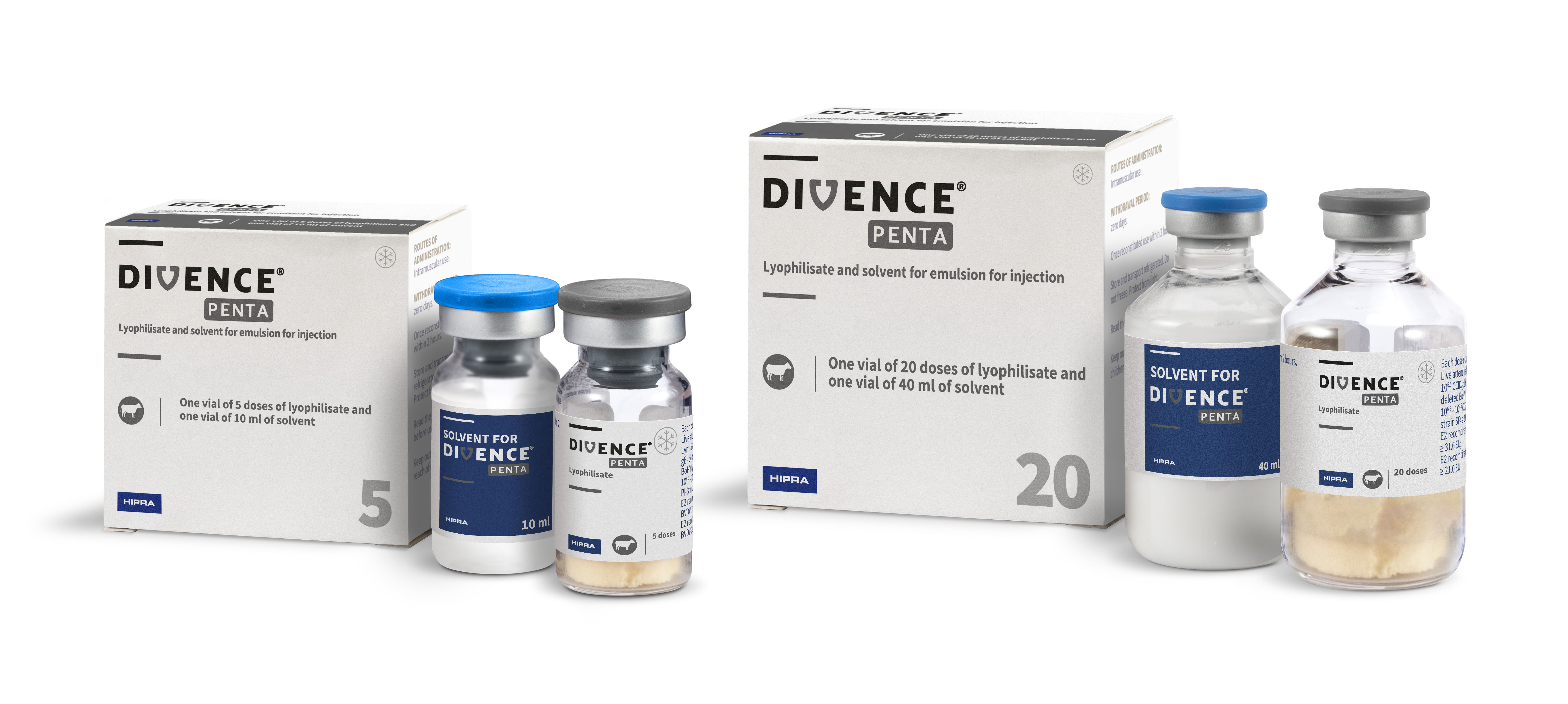 DIVENCE PENTA liofilizátum és oldószer emulziós injekcióhoz