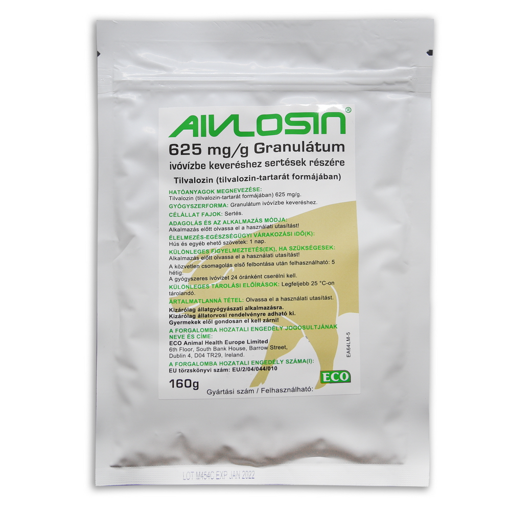 AIVLOSIN 625 mg/g granulátum ivóvízbe keveréshez sertések részére
