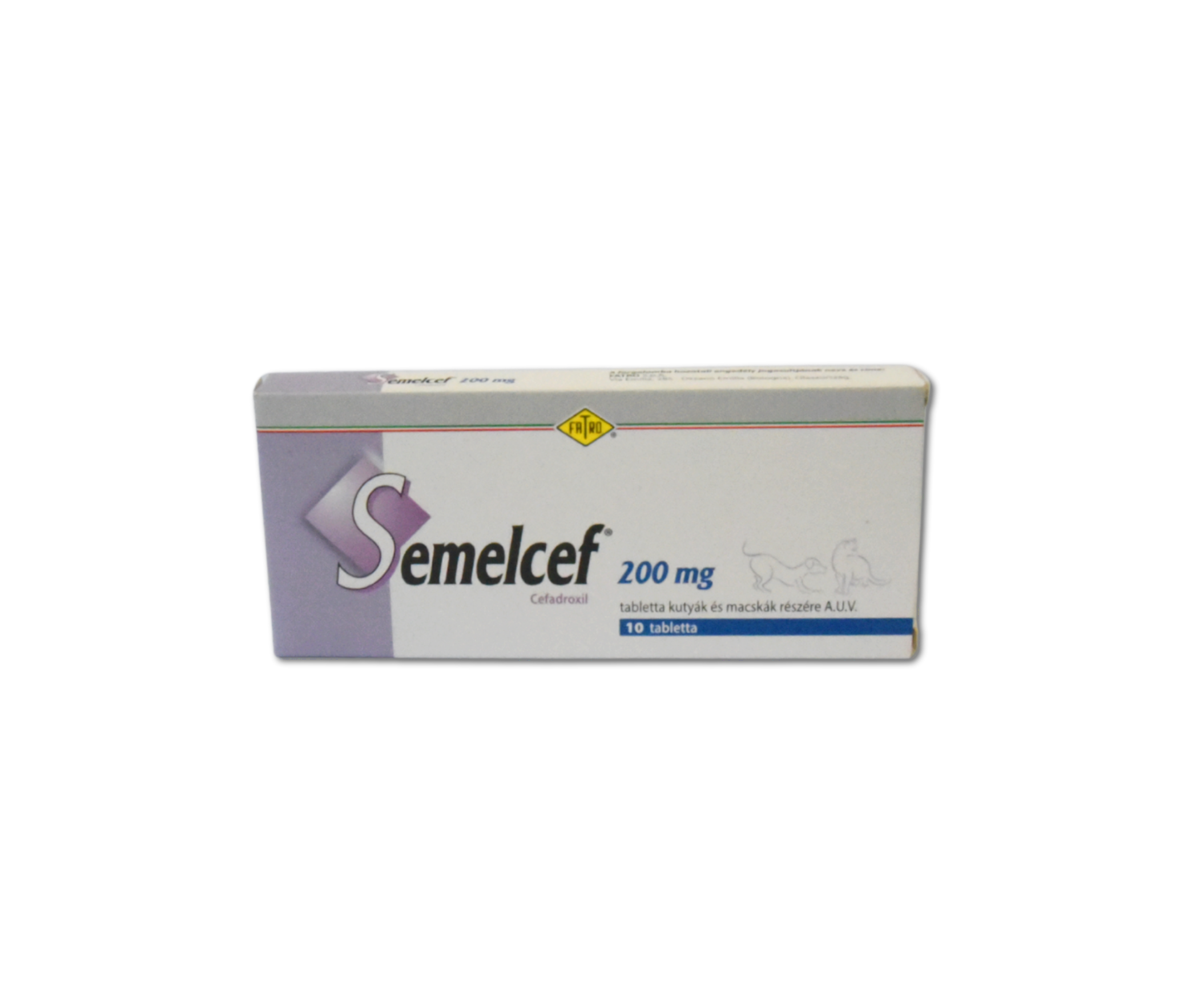SEMELCEF 200 mg tabletta kutyák és macskák részére A.U.V.
