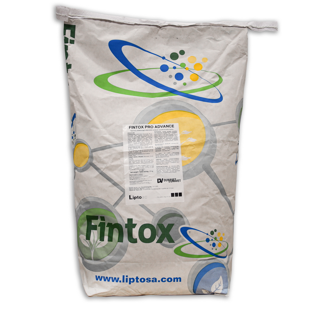 FINTOX PRO ADVANCE Takarmány adalékanyag.Előkeverék kérődzők, baromfi és sertés részére