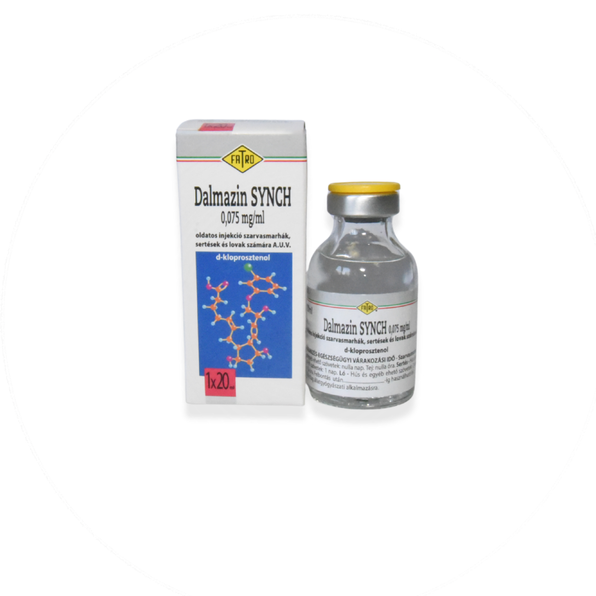 Dalmazin SYNCH 0,075 mg/ml oldatos injekció szarvasmarhák, sertések és lovak számára A.U.V.